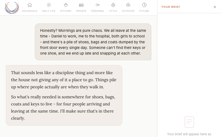 The guided conversation your client has